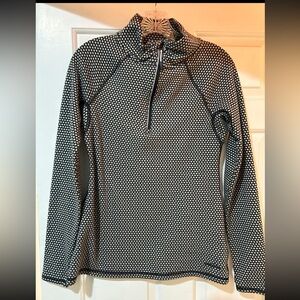 Eddie Bauer Black and White Half-Zip Pullover